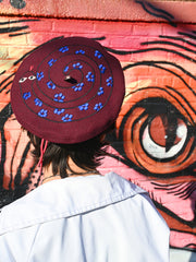 "Snake" Beret. Designed by HO HOS HOLE IN THE WALL. Made in NYC.