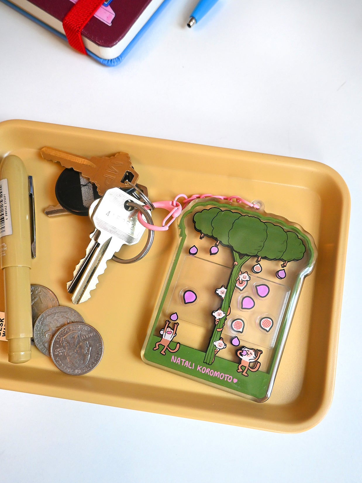 "Fig Feast" Keychain. Design by Natali Koromoto Martinez.