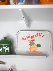 "Kikiriki" Catch-all tray. Original print design on FSC Birch veneer. By Natali Koromoto.
