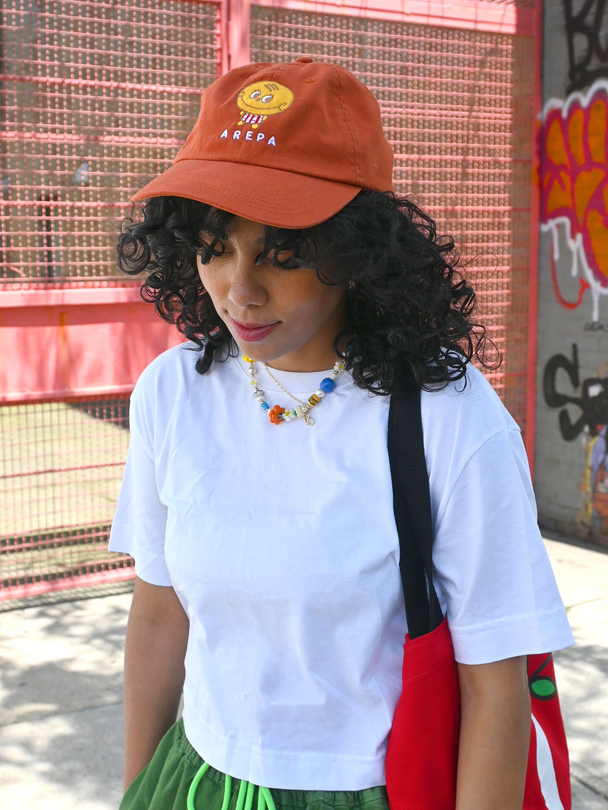 "Arepa" terra-cotta color embroidered cap