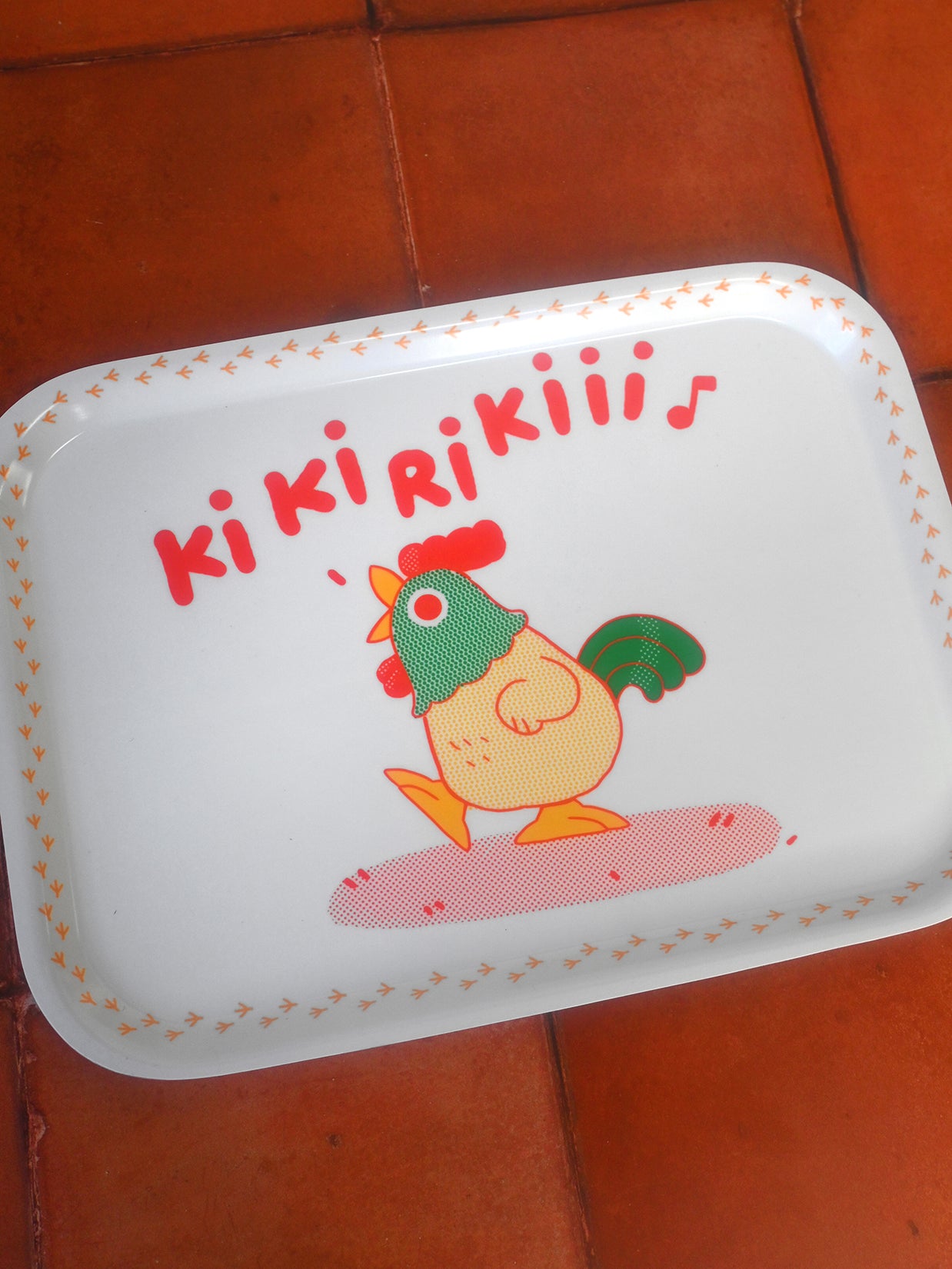 "Kikiriki" Catch-all tray. Original print design on FSC Birch veneer. By Natali Koromoto.