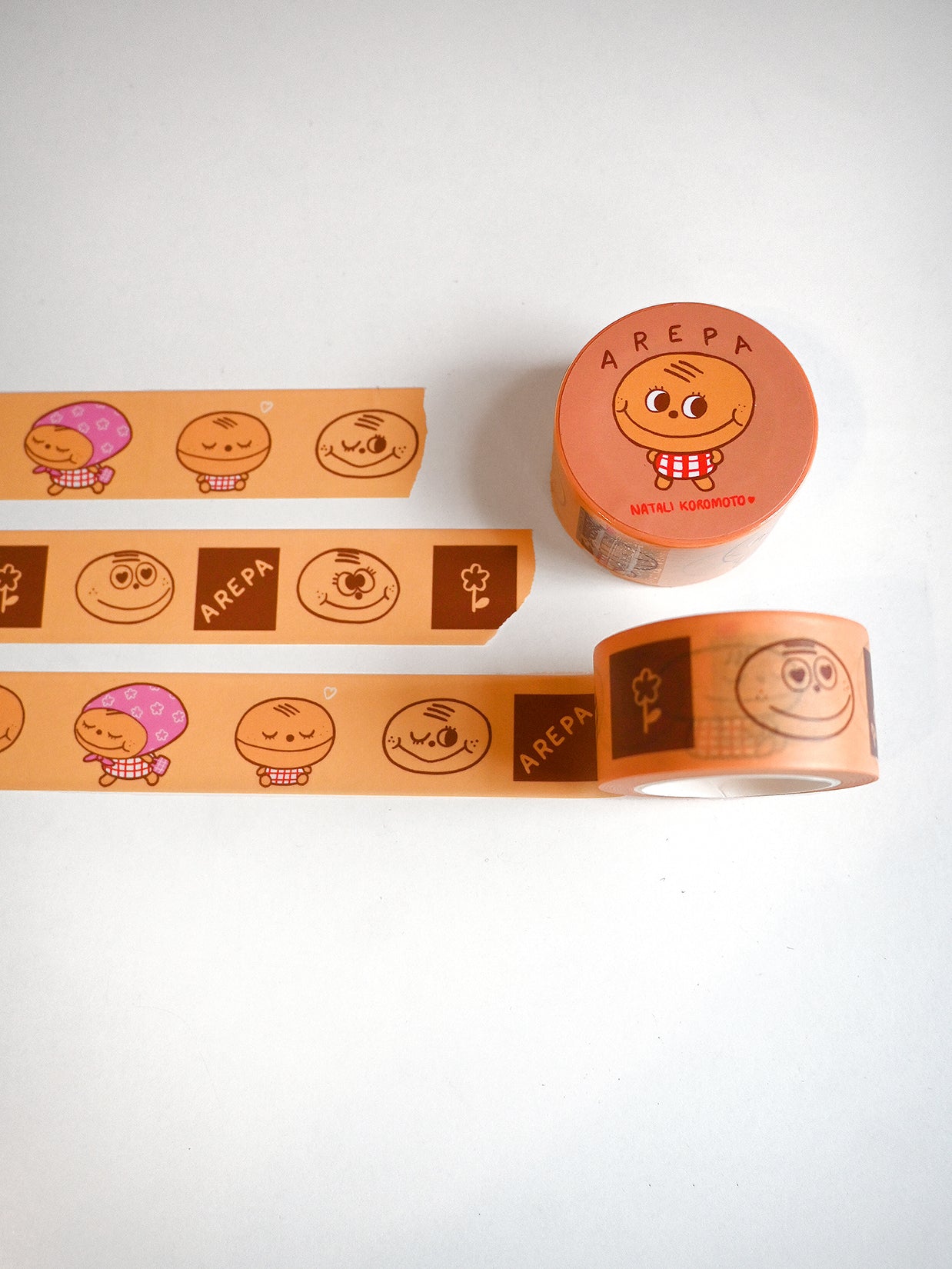 "Arepa" design Washi Tape, by Natali Koromoto.