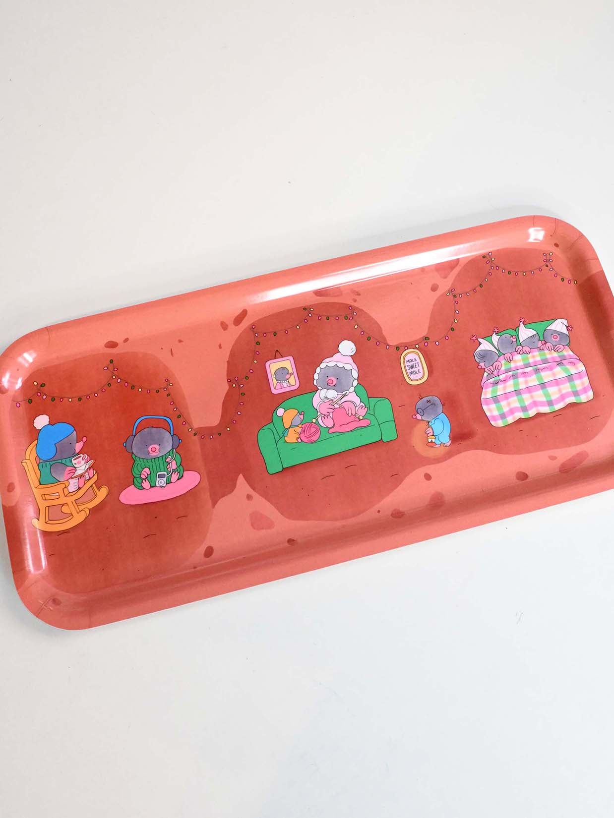 "Mole-idays" Catch-all tray. Designed by Natali Koromoto. Made in Sweden from FSC-certified Birch veneer.