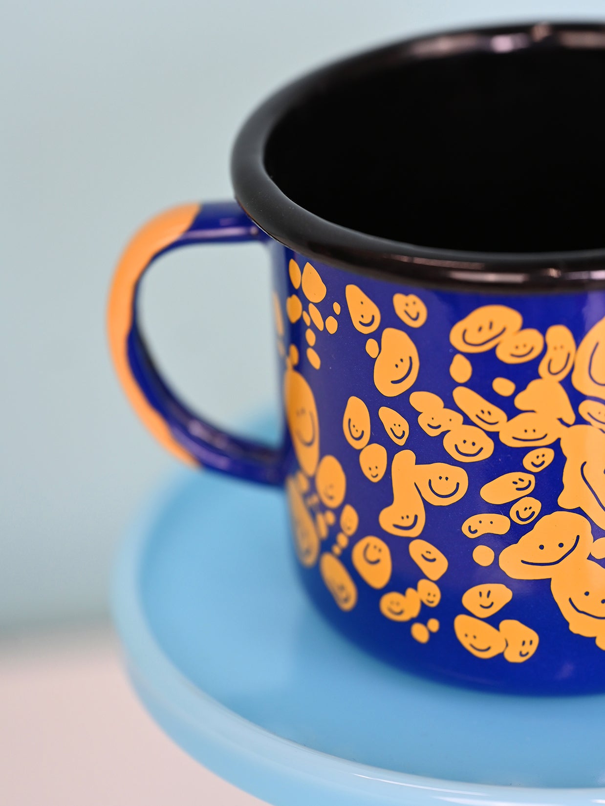 Natali Koromoto "Speckled Smileys" Enamel mug