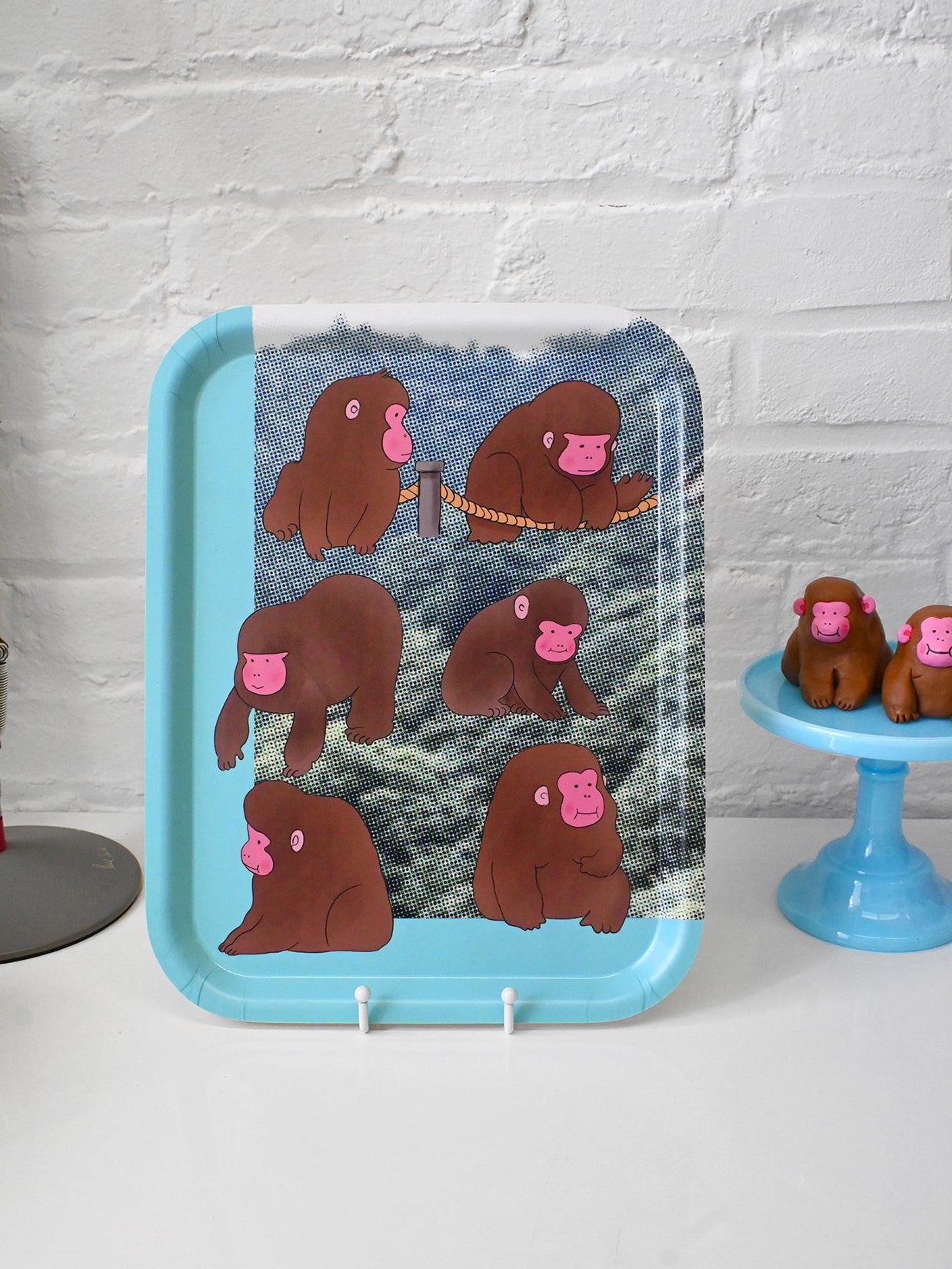 "Macaques!" Jumbo Catch-all tray. Design by Natali Koromoto Martinez.