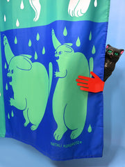 Part of the "Dry Cats" bath collection by illustrator Natali Koromoto. "Dry Cats" shower curtain.