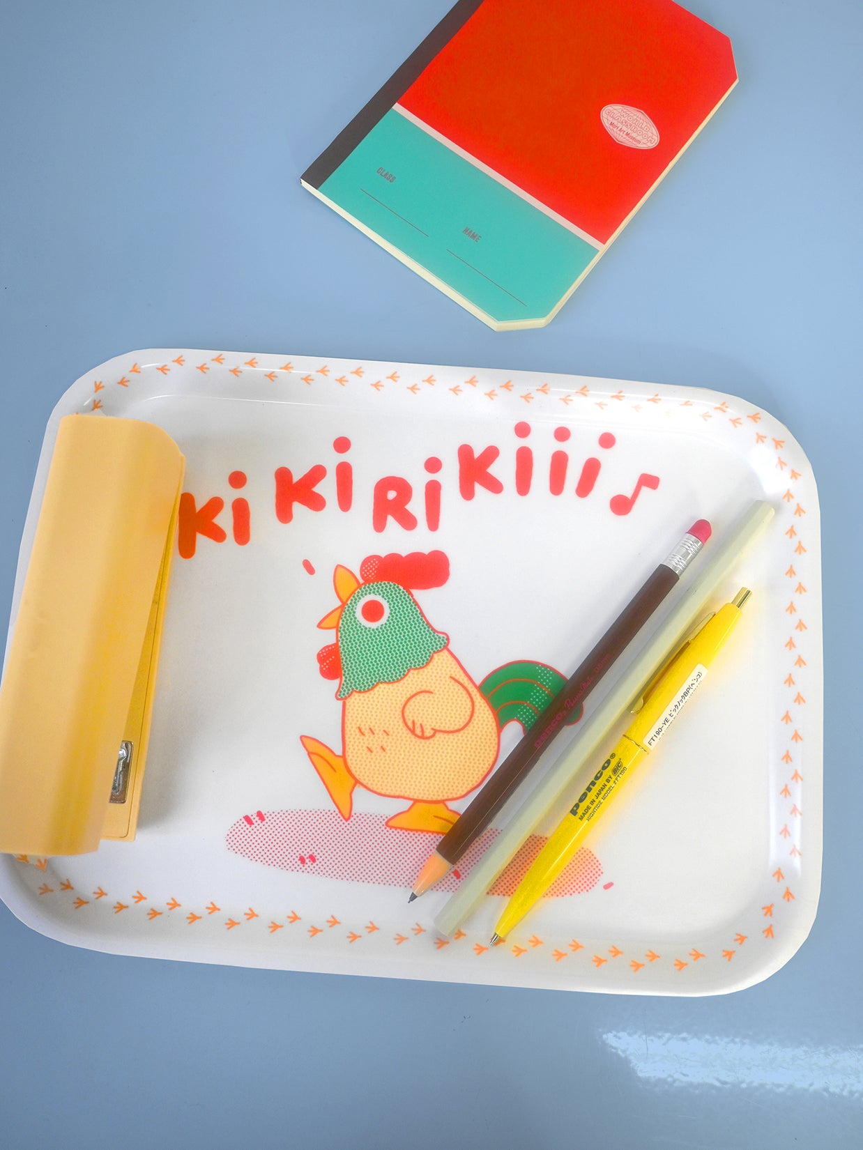 "Kikiriki" Catch-all tray. Original print design on FSC Birch veneer. By Natali Koromoto.