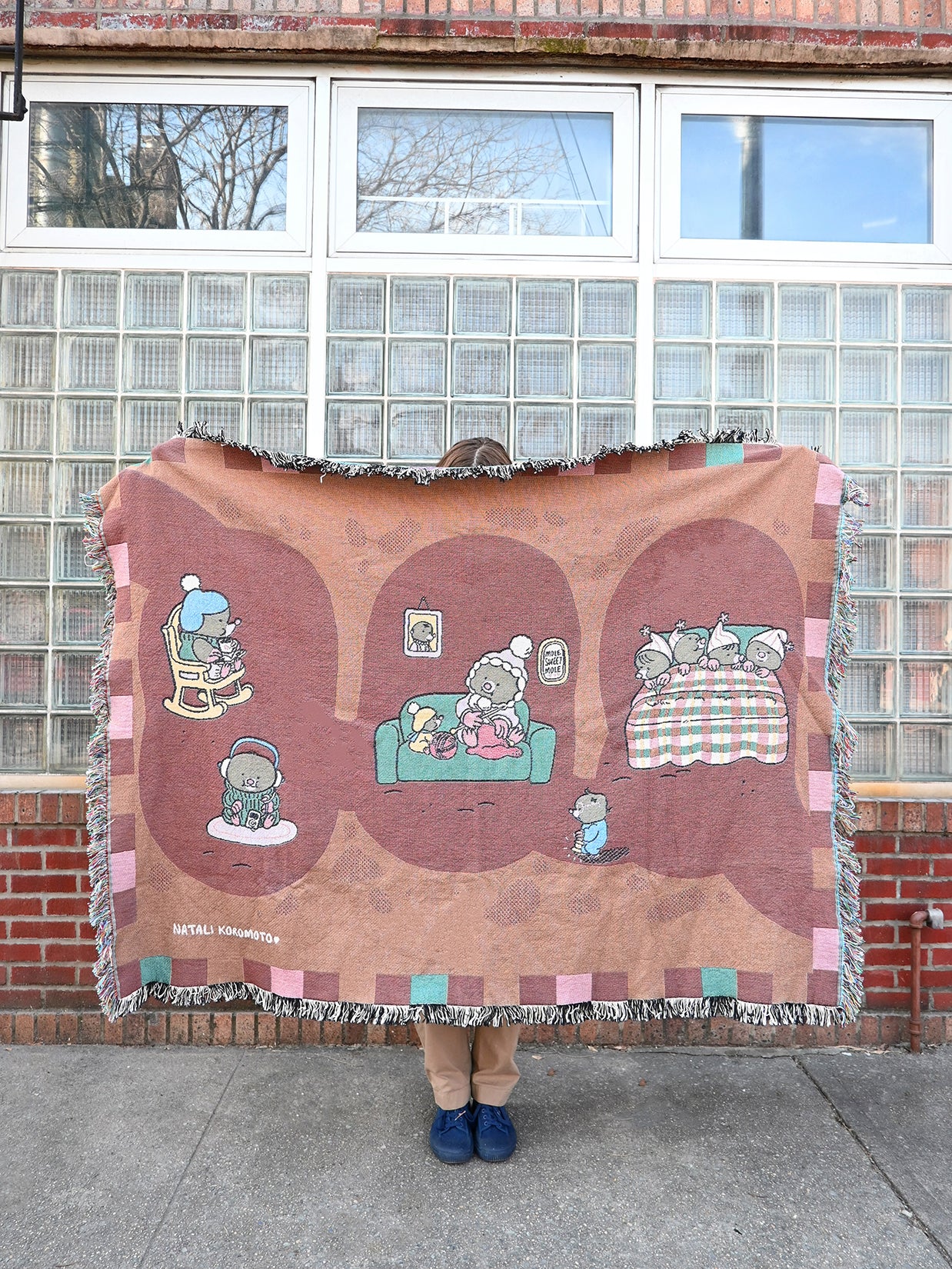 "Mole-idays" Throw blanket. Design by Natali Koromoto Martinez. Made in the U.S.