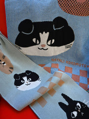 "CATS" Throw blanket design by illustrator Natali Koromoto Martinez. Made in USA.