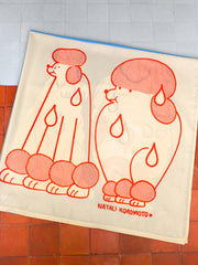 Part of the "Wet Dogs" bath collection by illustrator Natali Koromoto. "Wet Dogs" shower curtain.