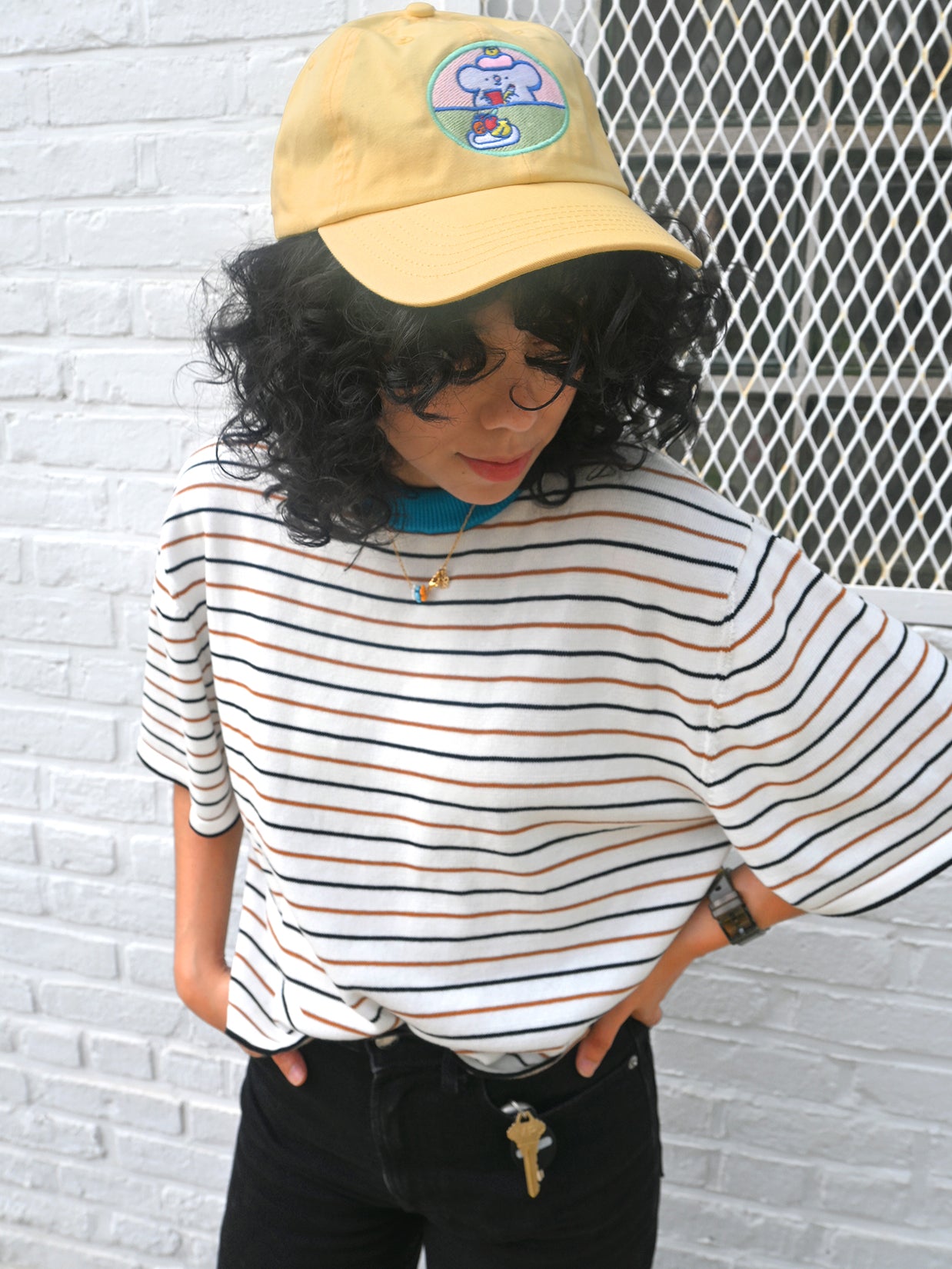"Still Life with Poco" Cap design by Natali Koromoto.