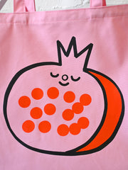 Fruit Stand "Pomegranate" screen printed tote bag - Design by Natali Koromoto