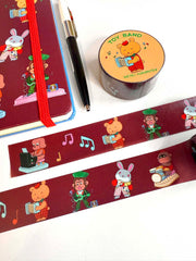 "Toy Band" Washi Tape design, by Natali Koromoto.