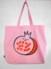 Fruit Stand "Pomegranate" screen printed tote bag - Design by Natali Koromoto