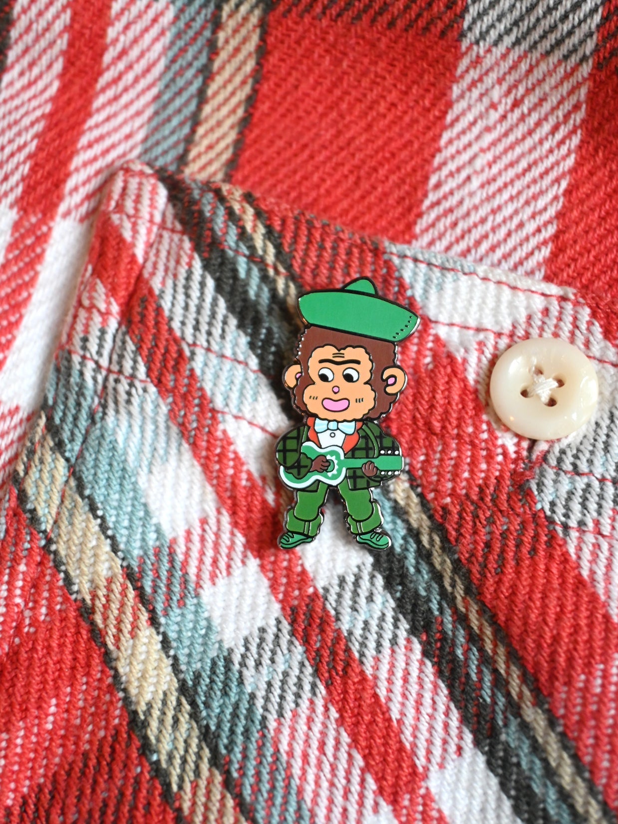 "Rock & Roll Monkey" Enamel Pin