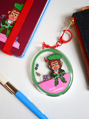 "Rock & Roll Monkey" Keychain. Design by Natali Koromoto Martinez.