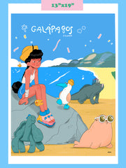 "Galapagos Islands" Art Print. Illustration by Natali Koromoto.