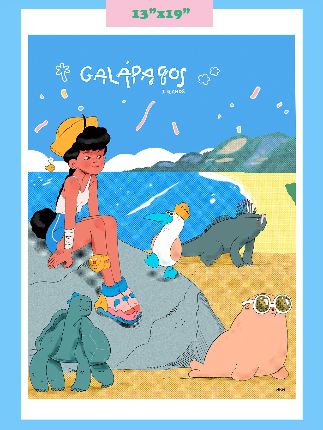 "Galapagos Islands" Art Print. Illustration by Natali Koromoto.
