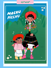 "Machu Picchu" Art Print. Illustration by Natali Koromoto.