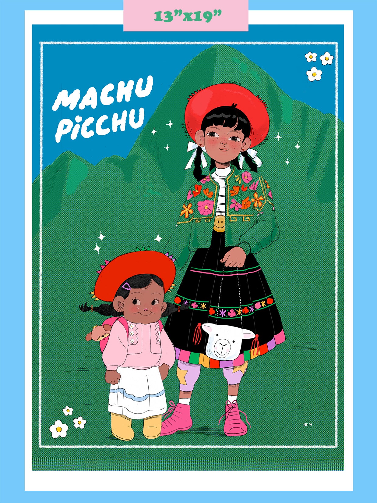 "Machu Picchu" Art Print. Illustration by Natali Koromoto.