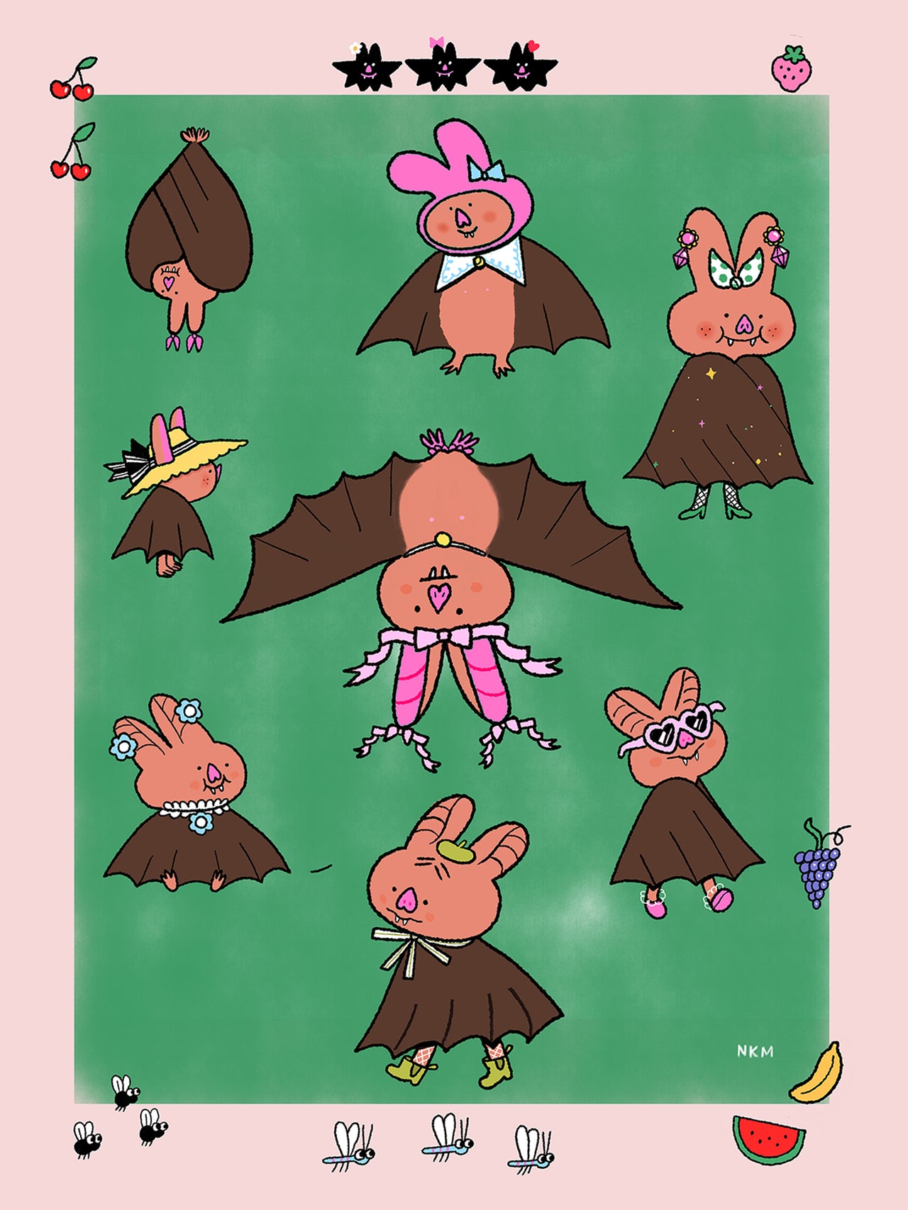 "Brilliantly Batty" Art Print