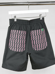 HO HOS HOLE IN THE WALL brand "Pockets Full of Worms" Shorts. Design by Natali Koromoto.