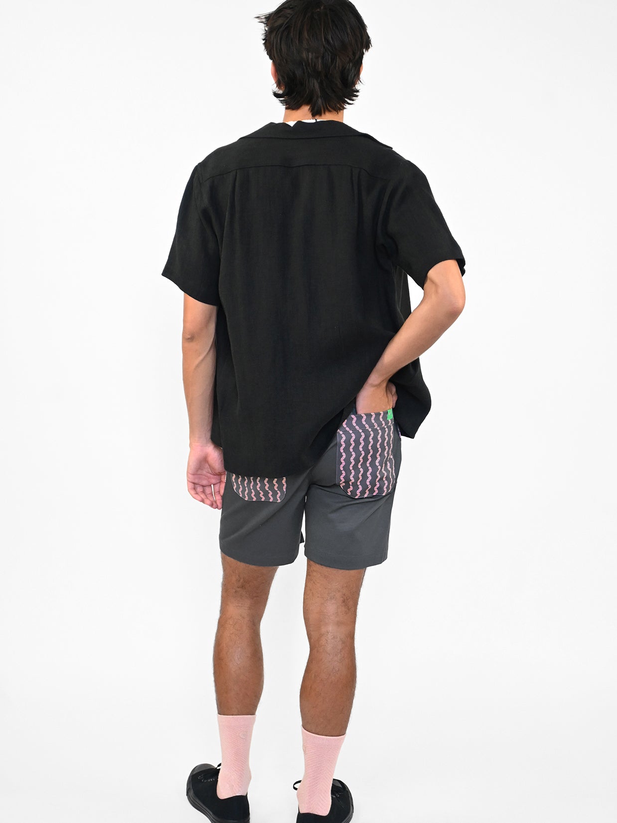HO HOS HOLE IN THE WALL brand "Pockets Full of Worms" Shorts. Design by Natali Koromoto.