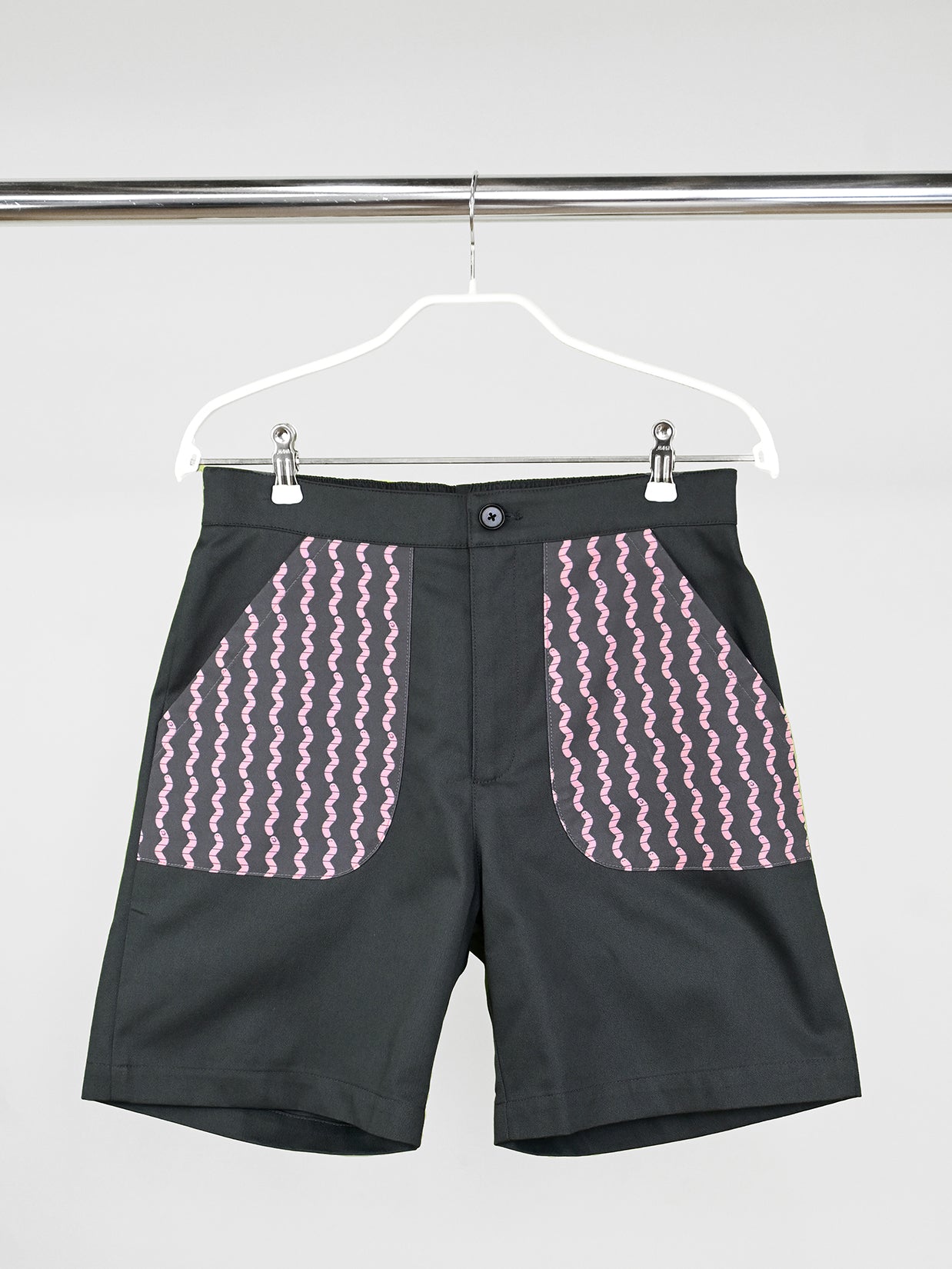 HO HOS HOLE IN THE WALL brand "Pockets Full of Worms" Shorts. Design by Natali Koromoto.