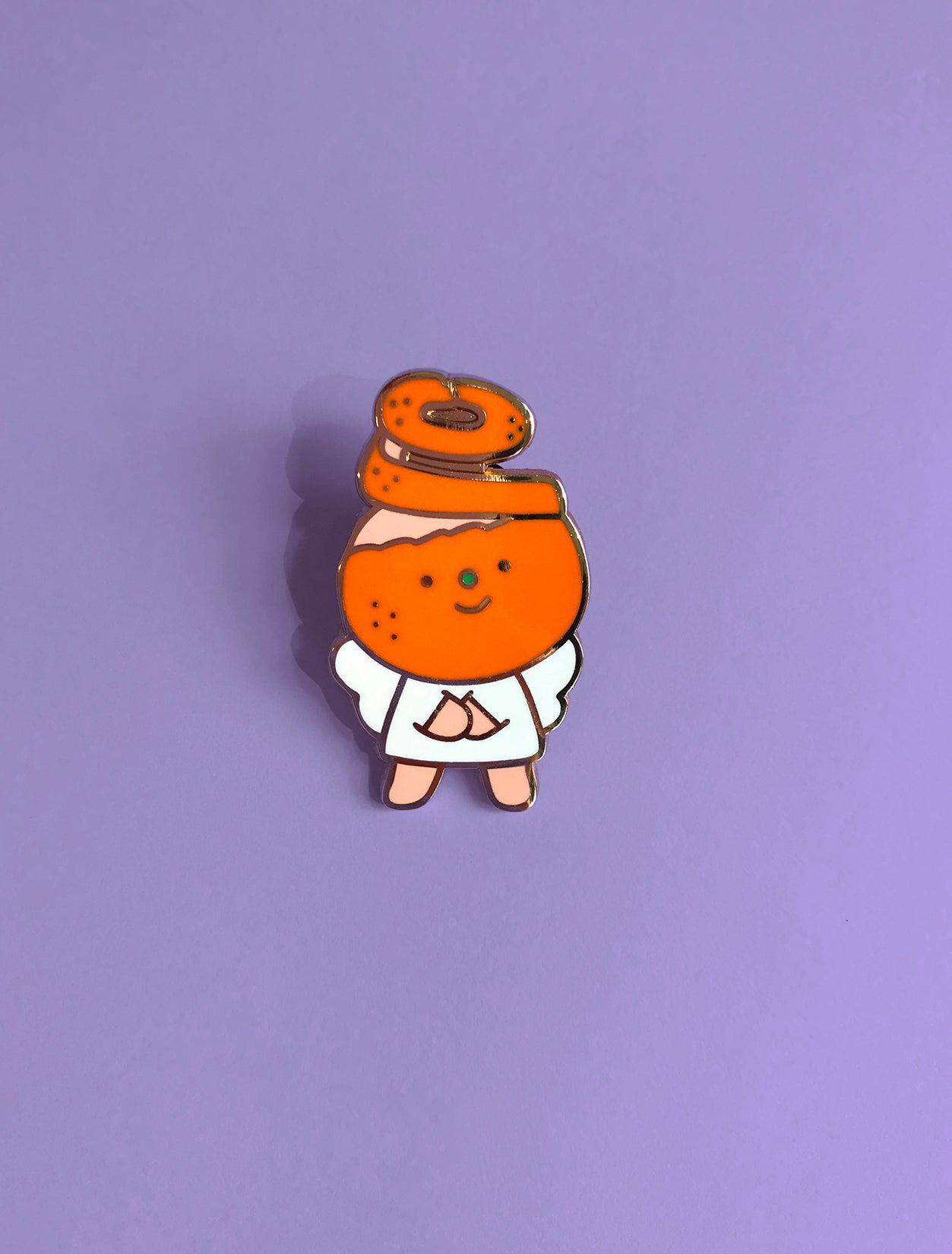 "Orange Peel" Enamel Pin