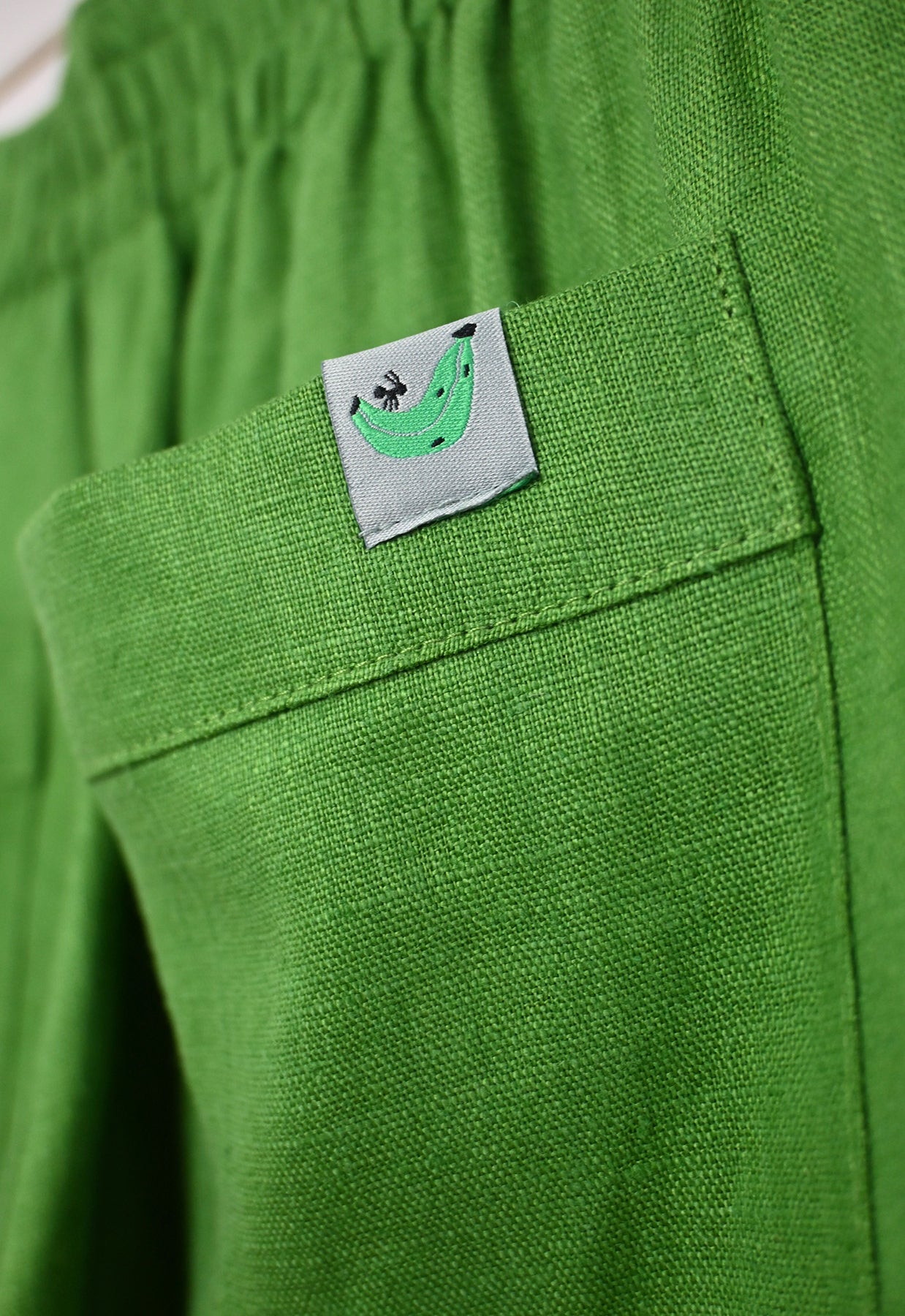 Short en Lin "Tutti-Frutti" - Vert Plantain