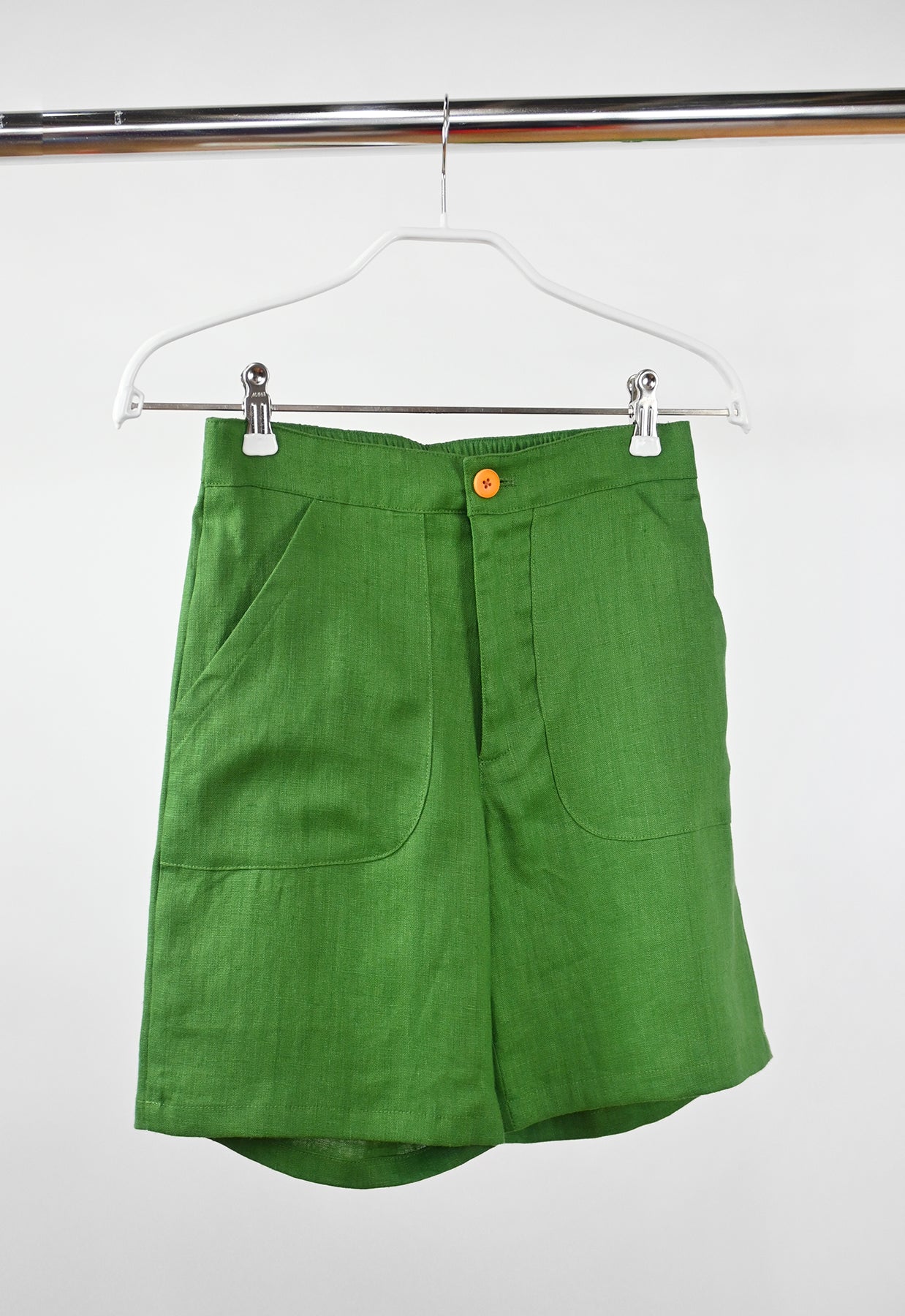 Short en Lin "Tutti-Frutti" - Vert Plantain
