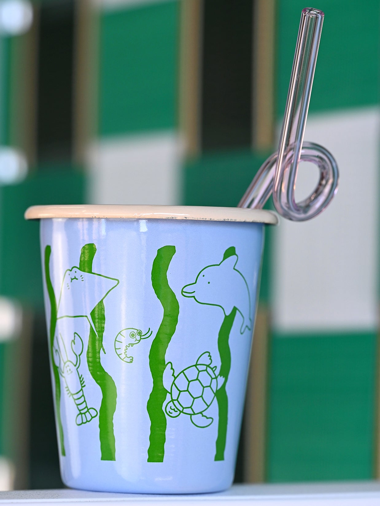 "Sea Creatures" enamel tumbler