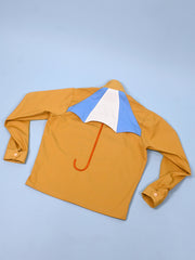 "Umbrella" Jacket - Honey dye colorway. Designed by Natali Koromoto's in-house clothing brand Ho Hos Hole in The Wall. Made in NYC with Eco-Twill, a combo organic cotton and polyester spun from recycled water and soda bottles.