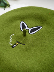 "Smoking is Bad" embroidered design by Natali Koromoto