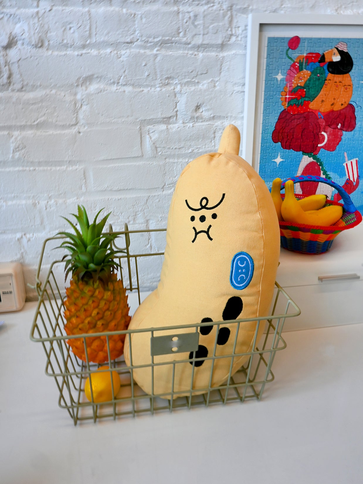 "Bad-nana" throw pillow. Design by Natali Koromoto Martinez.