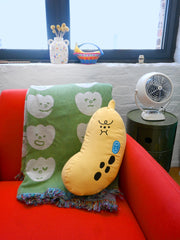 "Bad-nana" throw pillow. Design by Natali Koromoto Martinez.