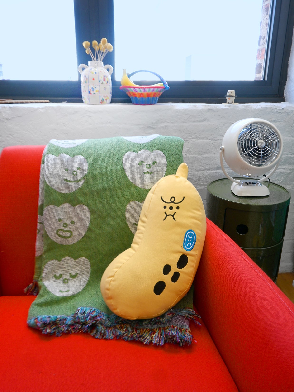 "Bad-nana" throw pillow. Design by Natali Koromoto Martinez.
