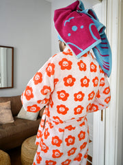 "WET DOGS" collection of bath towel, bathmat, and shower curtain. By illustrator/designer Natali Koromoto.