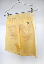 HO HOS HOLE IN THE WALL brand "Tutti-Frutti" Linen Shorts - Yellow Strawberry