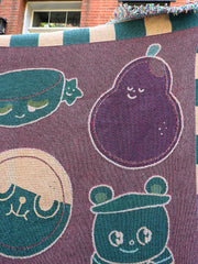 "Ceramic Party" Throw blanket. Design by Natali Koromoto