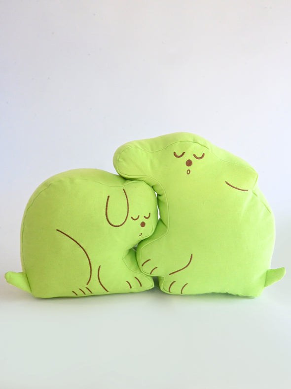 Natali Koromoto "Perfect Nap" design Throw pillow set - Kiwi dye colorway