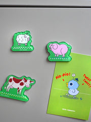 "Farm Girlies" Acrylic Magnets. Design by Natali Koromoto Martinez.