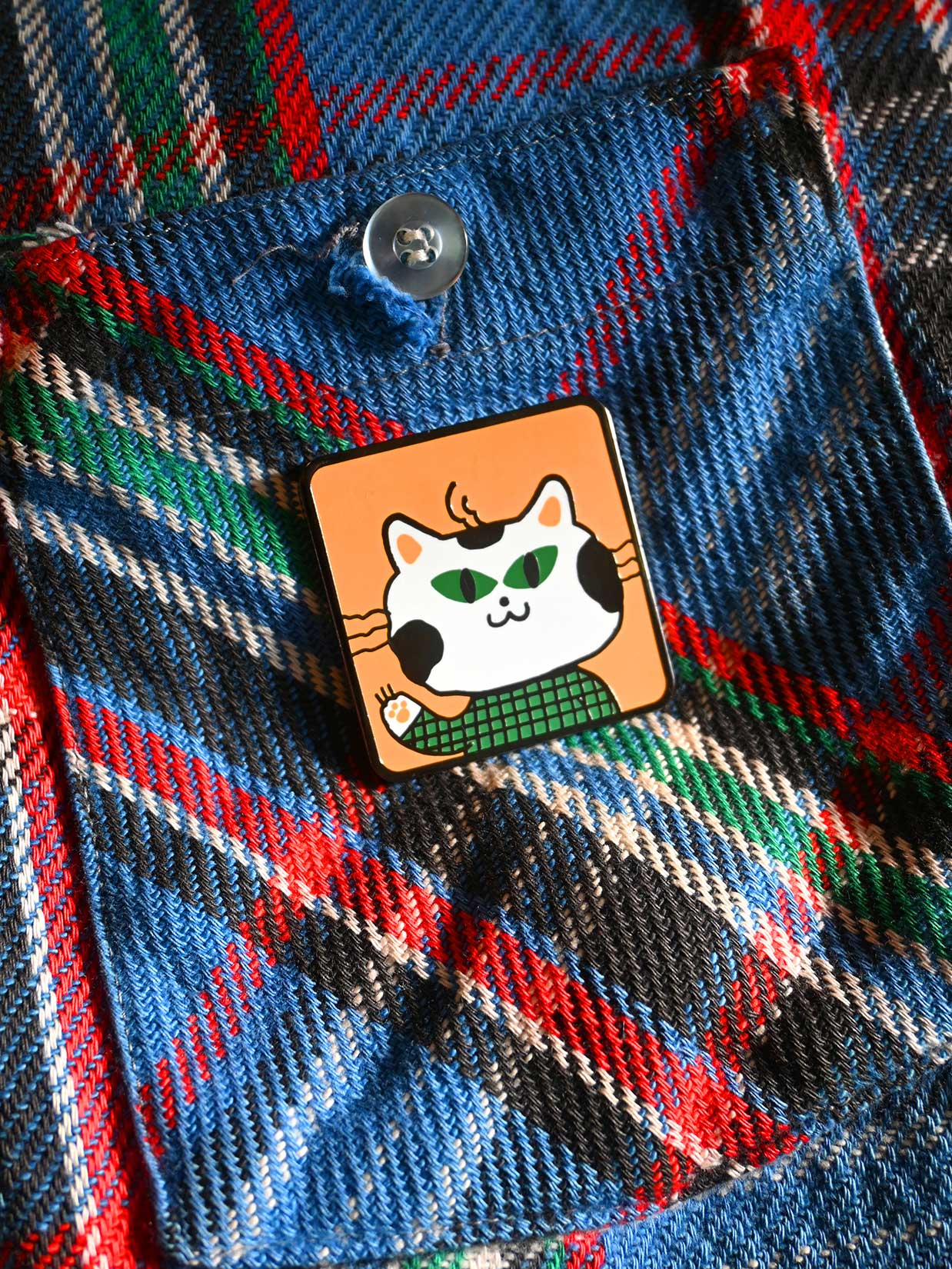 "The Passengers" (Cat) Enamel Pin. Design by Natali Koromoto Martinez (NYC)