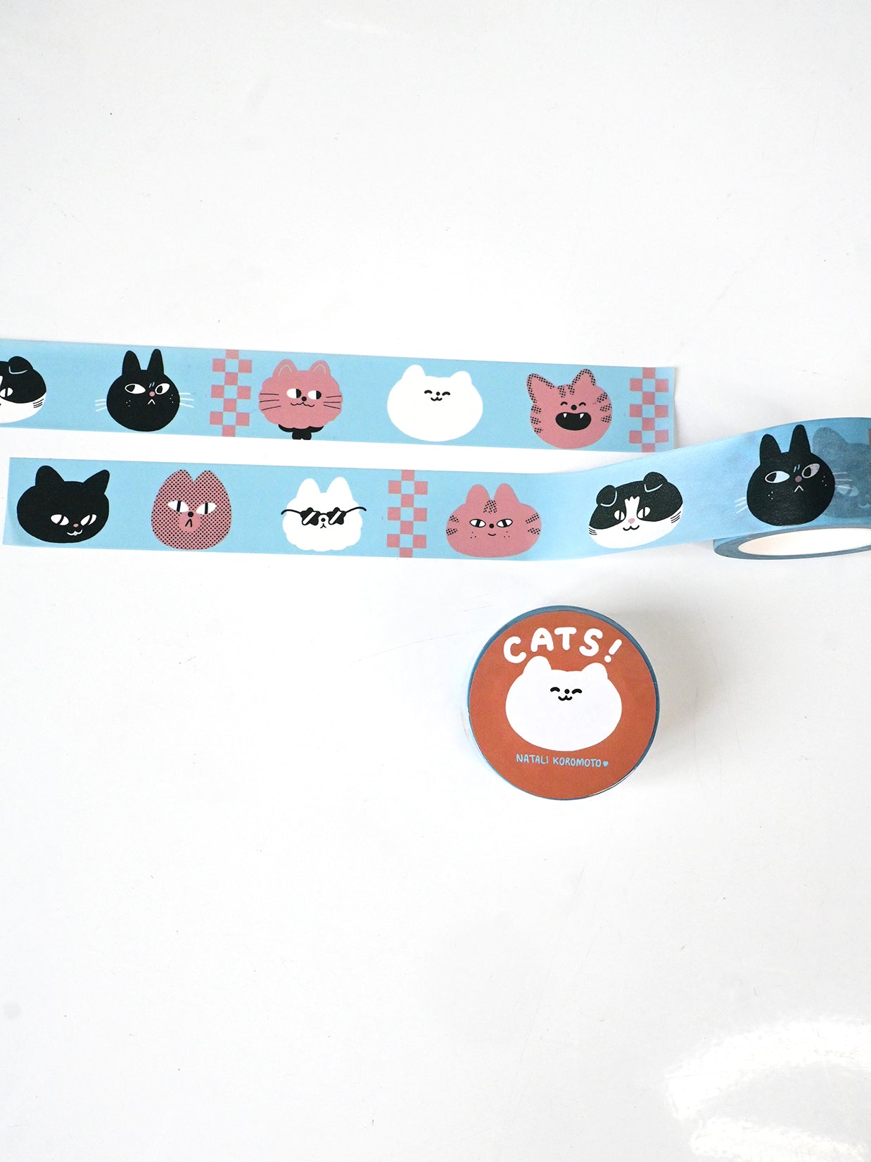 "Cats" design Washi Tape, by Natali Koromoto.