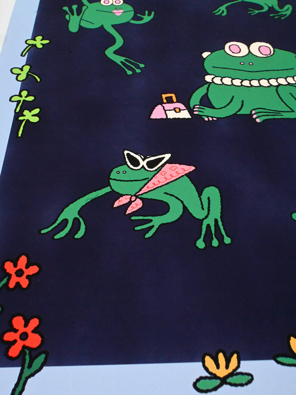 "Fashionably Froggy" Art Print