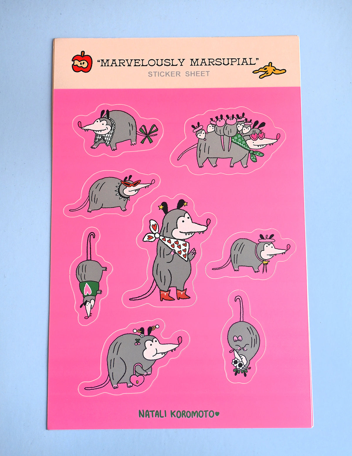 “Marvelously Marsupial” Sticker sheet