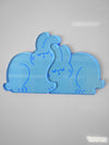 Natali Koromoto designed "Perfect Nap" collection (RABBITS) Set of two acrylic coasters. Blue colorway.