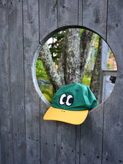 "QUACK/DUCK" Cap design by Natali Koromoto. Made by Ho Hos Hole in The Wall. 100% cotton. Made in NYC.