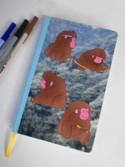 "Macaques!" Hardcover Notebook. Designed by Natali Koromoto Martinez.