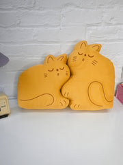 "Perfect Nap" CAT Throw Pillow Set. Natali Koromoto design NYC